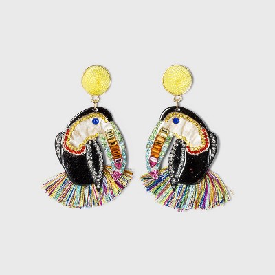  SUGARFIX by BaubleBar Colorful Toucan Drop Earrings 