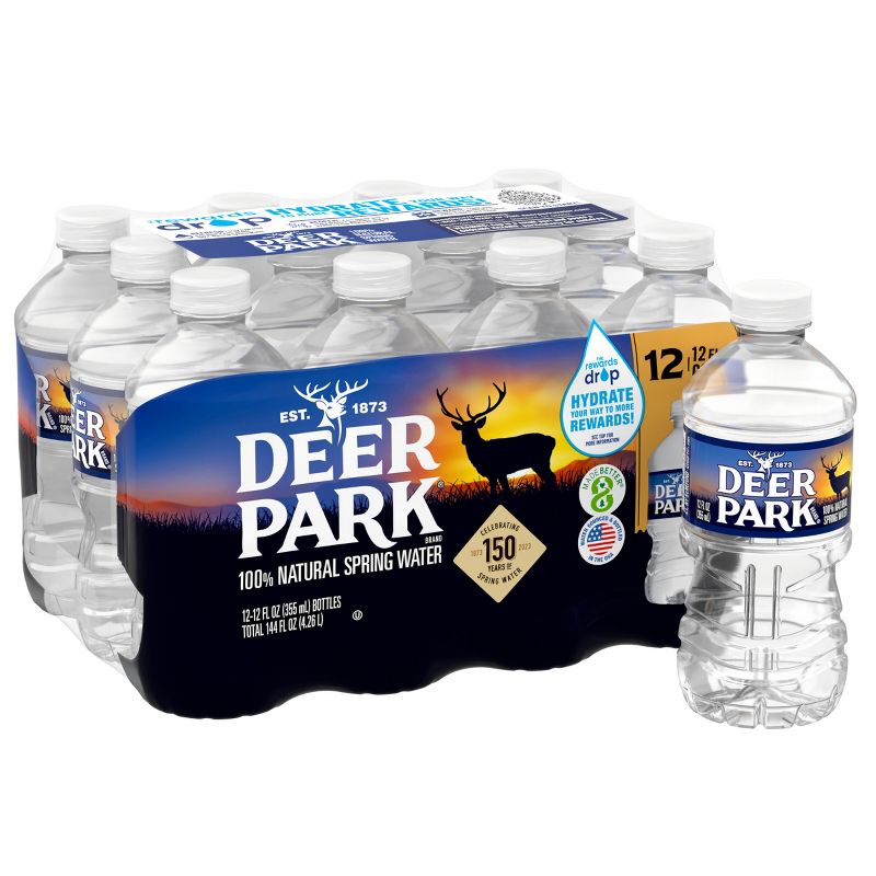 Deer Park Brand 100% Natural Spring Water - 12pk/12 fl oz Bottles, 1 of 10