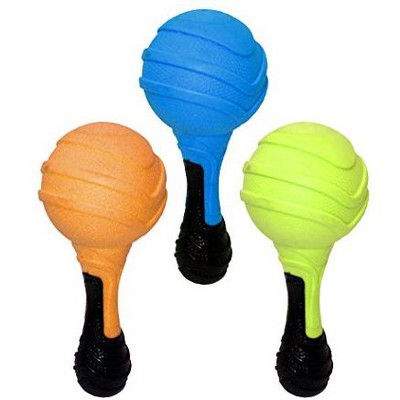 Multipet Double-Headers Pestle Durable TPR Rubber Dog Toy, Colors Vary