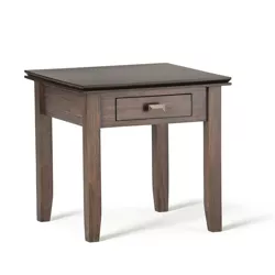 21" Stratford Solid Wood End Table Natural Aged Brown - WyndenHall