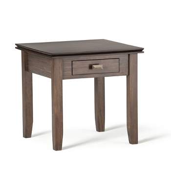 21" Stratford Solid Wood End Table Natural Aged Brown - WyndenHall