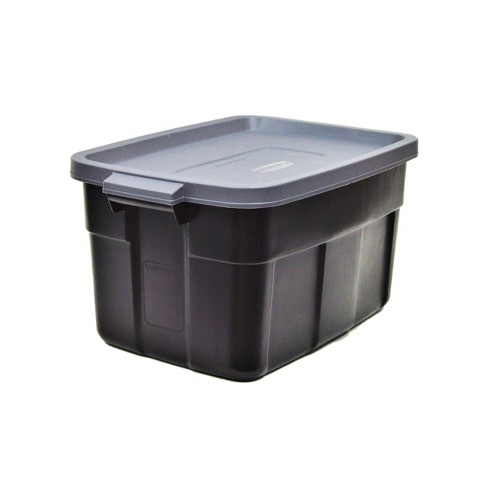 Rubbermaid Roughneck Tote 3 Gallon Storage Container, Heritage