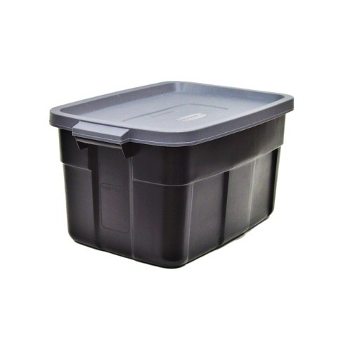 Rubbermaid Roughneck 31 Qt/ 7.75 Gal Clear Stackable Storage Containers  w/Grey Lids, 6-Pack RMRC031003 - The Home Depot