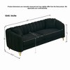 GDFStudio Missoula 85" Modern 3-Seater Chenille Sofa with Metal Legs - 3 of 4