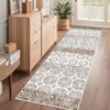 Machine Washable Rug Runner 2x6 Non Slip Rug for Hallways Floral Kitchen Mats Stain Resistant Ultra-Thin Long Floor Carpet for Entryway Bedroom - 3 of 4