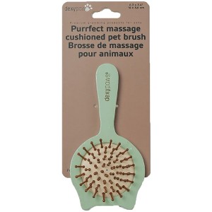 Dexypaws: Purrfect Massage Cat Brush, Sage Green, Cat Shaped Comb Head, Pet Care - 1 of 4