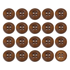 Unique Bargains Wooded Sewing DIY Craft Clothing Sewing Round Buttons 50 Pcs - 1 of 4