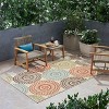 5' x 8' Seastar Medallion Outdoor Rug Beige/Blue - Christopher Knight Home: Vintage Style, Loomed Polypropylene, Stain & Water-Resistant - 3 of 4