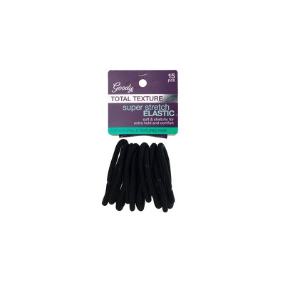 Goody Total Texture Super Stretch Elastic - Black - 15ct