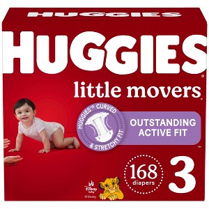 Huggies Little Movers Baby Disposable Diapers - (Select Size and Count) - 1 of 4