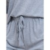 cheibear Women's Long Sleeve Top and Elastic Waistband Shorts with Pockets Pajamas Set - 4 of 4