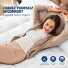 Inhand Dual Layer 3" Memory Foam Mattress Topper, 2" Gel Memory Foam and 1" White Cooling Pillow Top Mattress Pad Cover for Back Pain - 3 of 4