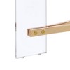 41" Sosi Coffee Table Gold Finish - Acme Furniture: Chic Acrylic Base, Clear Glass Top, No Assembly Required - 3 of 4