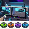 Bestier 63" TV Stand with Charging Station RGB LED Lights for TVs up to 75 - 2 of 4