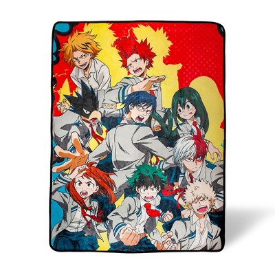 Just Funky My Hero Academia Group Fleece Throw Blanket | 45 x 60 Inches