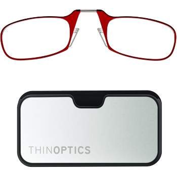 Thinoptics Glasses With Metal Finish Pod - +1.00 - Clear Frame, Silver  Black Pod : Target
