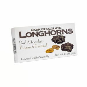 Lammes Candies Dark Chocolate Longhorns, 2 Pieces Per Box, 48 Box - 1 of 4