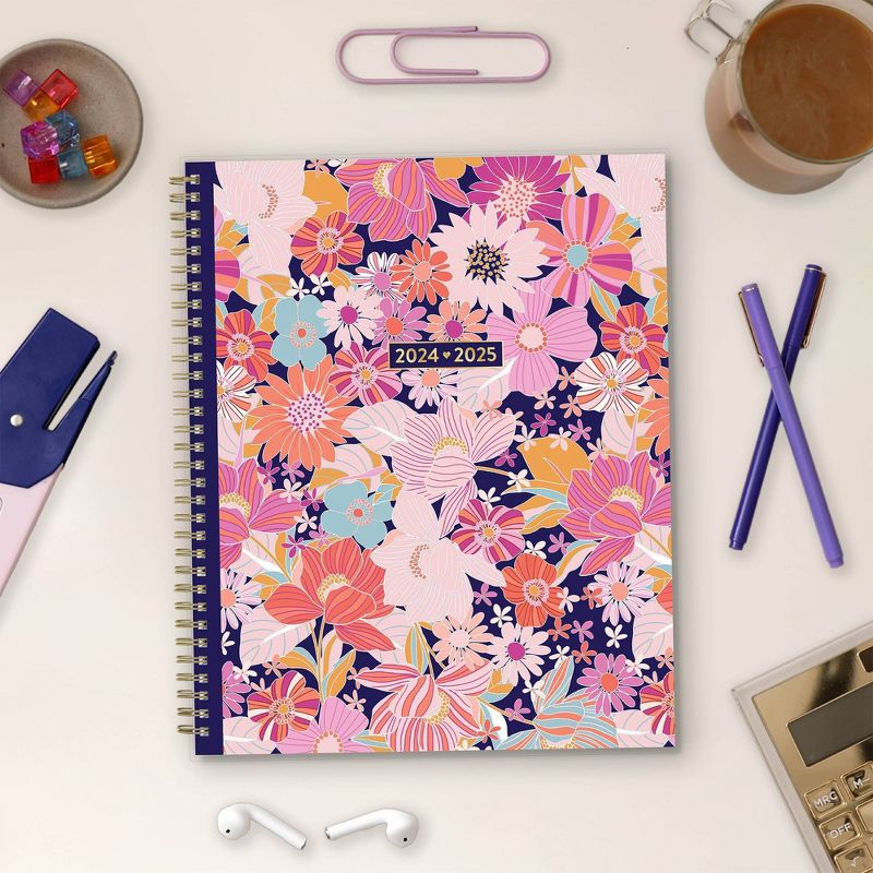 Color Me Courtney for Blue Sky 2024-25 Weekly/Monthly Planner 11&#34;x8.5&#34; Bloom Navy, 3 of 14