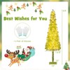 Costway 5/6/7 FT Whimsical Christmas Tree with Bendable Top, 290 Branch Tips, 120 LED Lights - 3 of 4