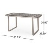 NicBex Dining Table 62.75" Modern Rectangle Dining Table with Metal Frame for Kitchen,Patio, Dining Room - 4 of 4