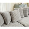 NicBex Couches for Living Room 2-Piece L-Shaped Sofa Corduroy Upholstered Sofa Left Chaise Daybed with Armrests and 8 Throw Pillows - 4 of 4