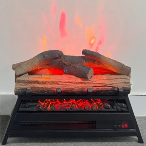 SEVOBAL Indoor Fireplaces 23 inch Electric Fireplace 3D Log set insert, Infrared Fireplace Heater for Indoor, Black, 21.3"*8.27"*14.25" - 1 of 4