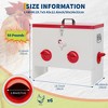Automatic Chicken Feeder 30 Lb Capacity 6 Port Large Metal Chicken Feeders - No Waste Poultry Feeder with Locking Lid - 2 of 4