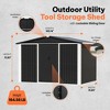AOBABO Metal Outdoor Utility Tool Storage Shed with Roof Slope Design, Door and Lock for Backyards, Gardens, Patios and Lawns - 2 of 4