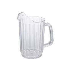 Winco Single Spout Polycarbonate Water Pitcher, Clear, 32 oz - Pack of 12