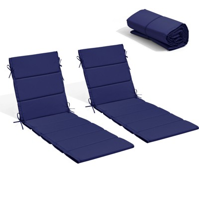 Crestlive Products Outdoor Chaise Lounge Cushion Foldable Outdoor Lounge Chair Cushion for Patio Furniture