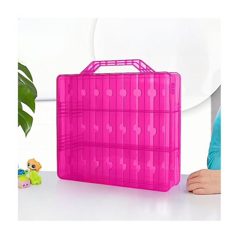 Bins & Things Toys Organizer Storage Case with 48 Compartments Compatible with LOL Surprise Dolls, Pink, 3 of 6