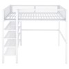 Full Size Metal Loft Bed with 4-Tier Shelves and Storage - 4 of 4