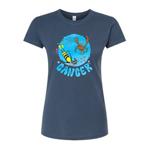 Women's - Pete the Cat - Cancer Fitted Graphic T-Shirt - 1 of 3