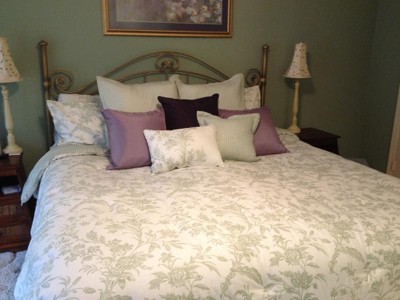 Natalie 5-Piece Green Floral Cotton Twin Comforter Set