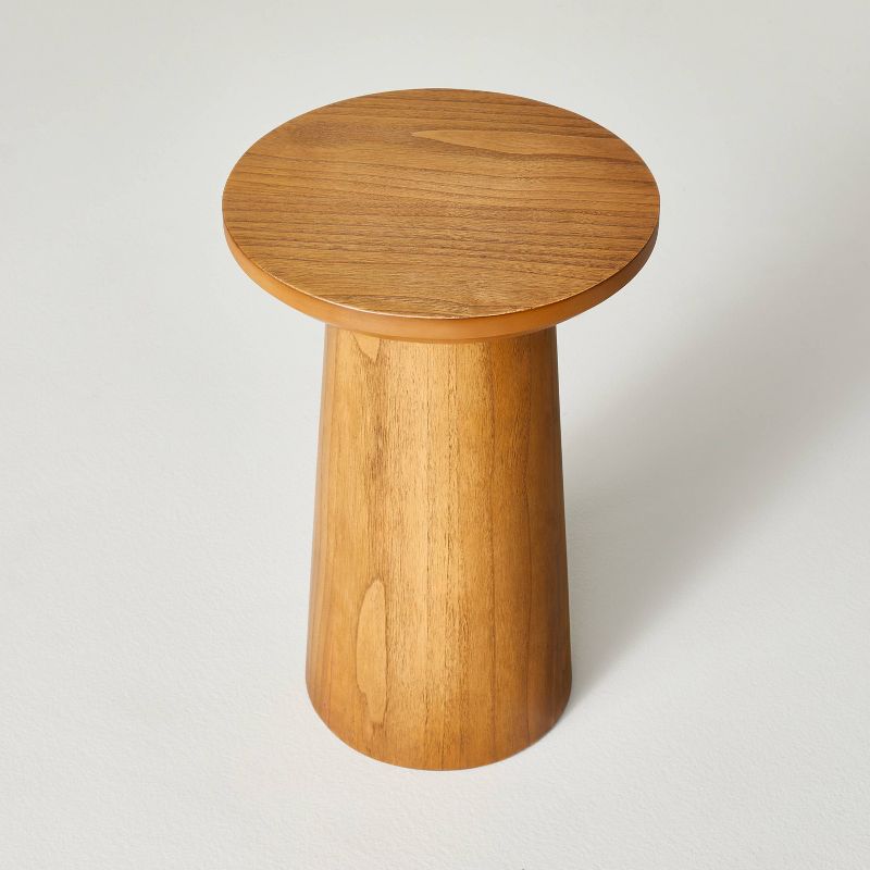 Wooden Round Pedestal Accent Drink Table - Hearth & Hand™ with Magnolia, 4 of 11