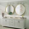 Apmir Round High Quality Aluminum Alloy Framed French Cleat Mounted Wall Decor Bathroom Vanity Mirror in matte black with 5-Year Warranty - 3 of 4
