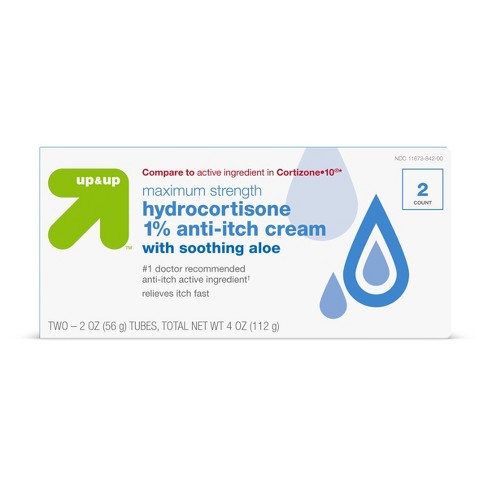 Anti-Itch 1% Hydrocortisone Maximum Strength Cream with Aloe - up & up™ - image 1 of 4