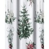 Kate Aurora Celestial Sparkle Christmas Evergreens & Candelabra Candles Fabric Shower Curtain - 3 of 3