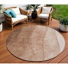 Brown Beige And Chocolate Ombre Washable Indoor Outdoor Area Rug - 2 of 4