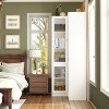 Famapy White Modern Corner Bookshelf With 4 Doors and Storage Shelves - 3 of 4