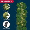 Joyfy Christmas Lights Indoor, 9FT Garland Lights with 50 Lights, Outdoor Indoor Christmas Decorations, Xmas Garland Christmas Window Decor - 3 of 4