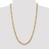 Black Bow Jewelry Men's 6mm 10K Yellow Gold Solid Concave Figaro Chain Necklace - 3 of 4