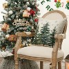 Christmas Trees Snowflake Throw Pillow Covers Set of 2, 18 x 18 Inch Winter Holiday Cushion Case - 3 of 4