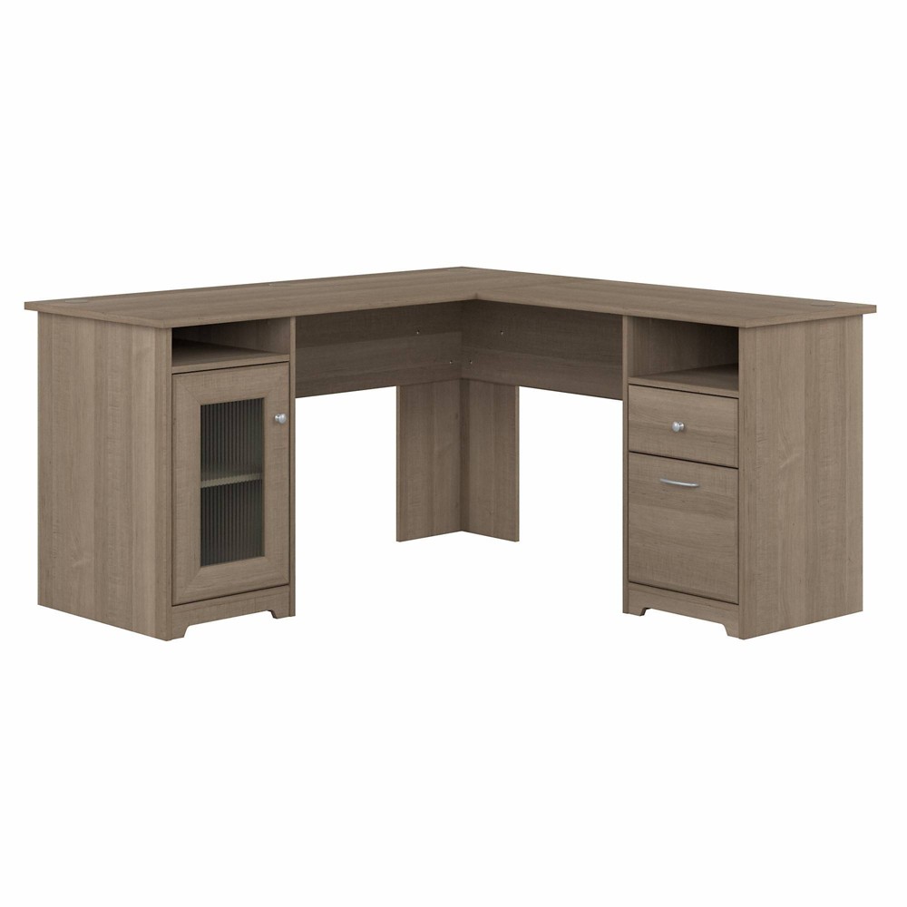 Photos - Office Desk Cabot 60W L Shaped Computer Desk Ash Gray - Bush Furniture