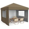 GustoWave 10x10 Pop Up Canopy with 4 Sidewalls for Deck, Garden - 2 of 4