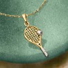 Ross-Simons 10kt 2-Tone Gold Tennis Racket Pendant Size 1.13 - 3 of 4