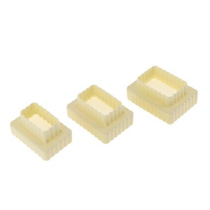 Unique Bargains Cookie Cutters 3-Piece Square Cookie Cutter Set Dishwasher Safe Stainless Steel Silver Tone 1Set - 1 of 4