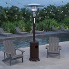 Merrick Lane Stainless Steel 7.5' Tall 40,000 BTU Outdoor Propane Patio Heater with Wheels - 2 of 4