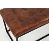 Starlight Canyon Home,55-Inch Brown Leather Ottoman Bench with Metal for Home Décor - 2 of 4