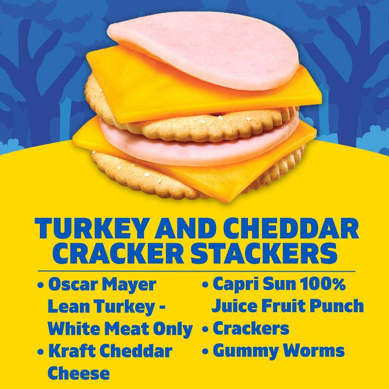 Lunchables Turkey &#38; Reduced Fat Cheddar Cheese Cracker Stackers - 9.2oz, 4 of 14